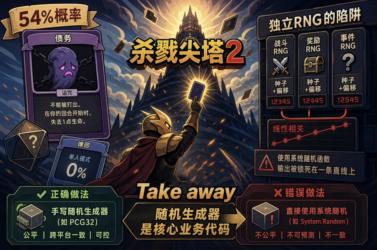 【代码里的一行偷懒，毁掉了《杀戮尖塔2》的随机体验】

玩《杀戮尖塔2》觉得有些