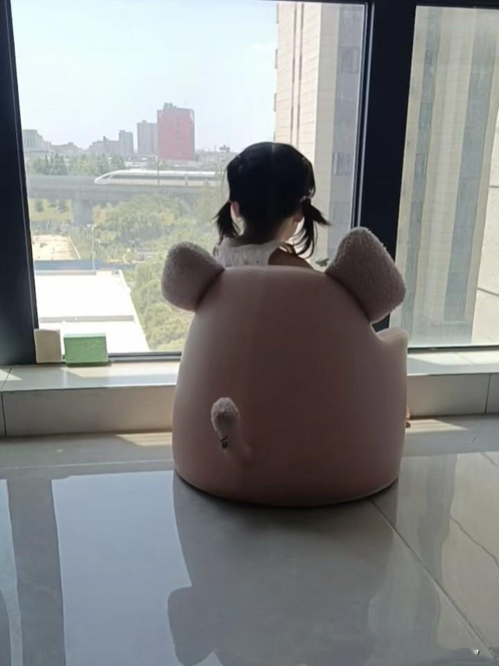 窗外就是高铁
大孙女李小铁的家在河南省郑州市，李小铁每天坐在自己的小沙发上，一边