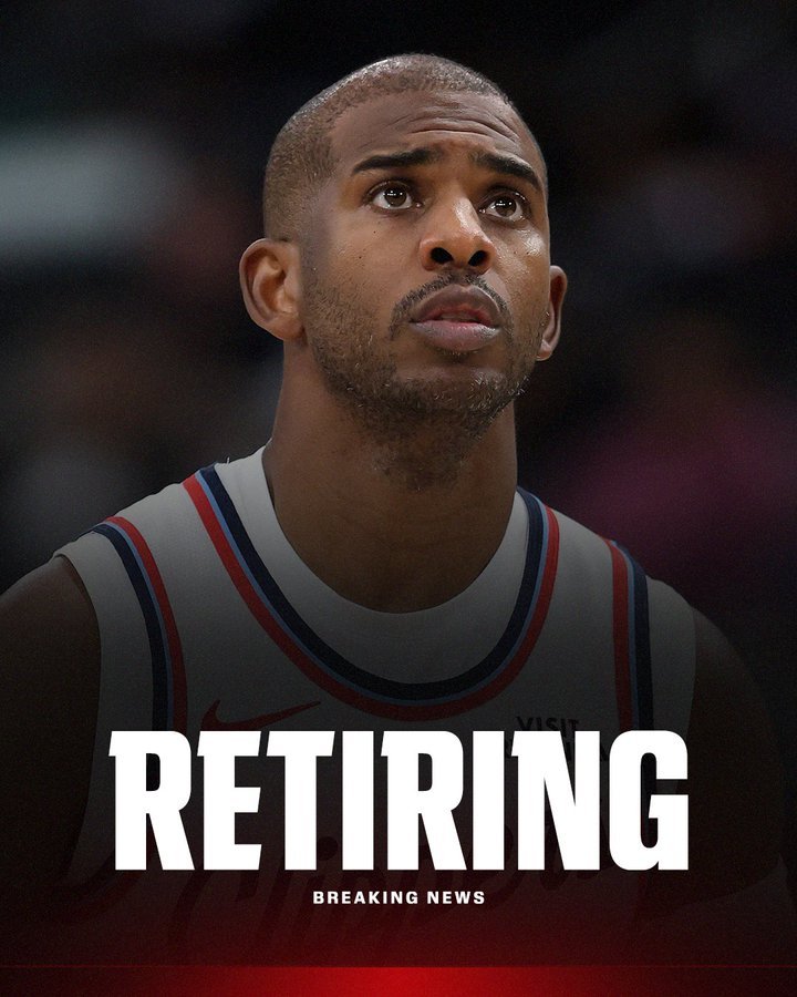 克里斯·保罗在社媒上宣布退役，结束自己21年的传奇NBA生涯。 