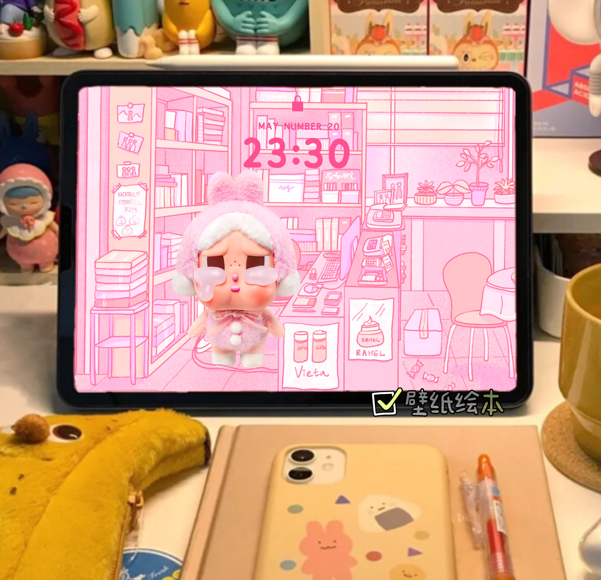 不想上班的哭娃 cry babyiPad壁纸 ​​​