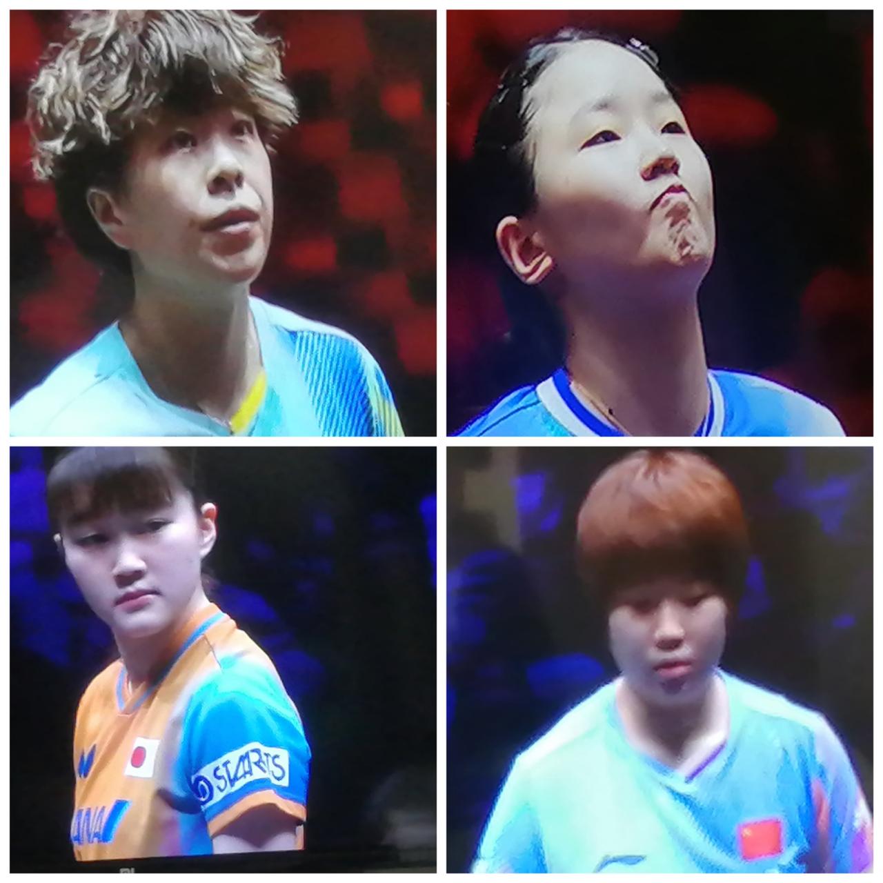 女单四强出炉。国乒占两席，日本队占两席。

半决赛上半区蒯曼对阵王艺迪。下半区张