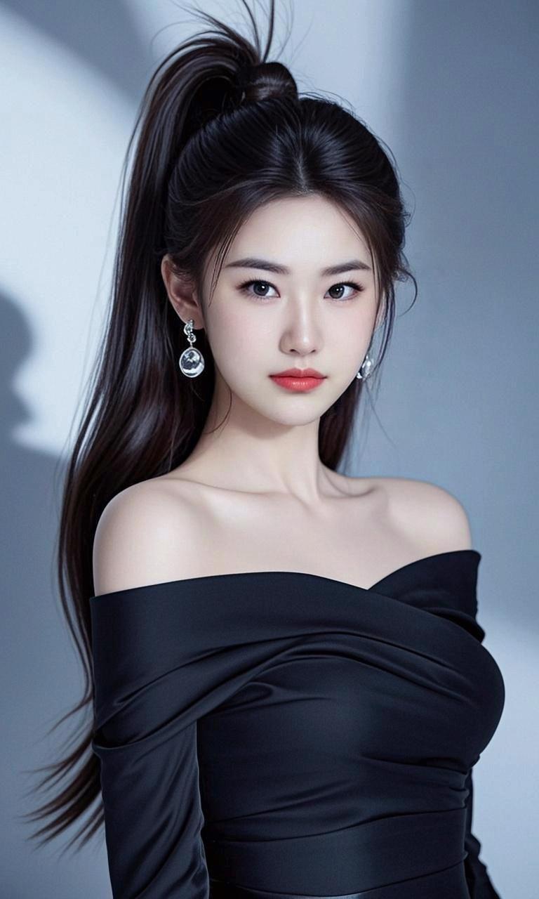 ai写真馆动图大赛 ai马尾佳人