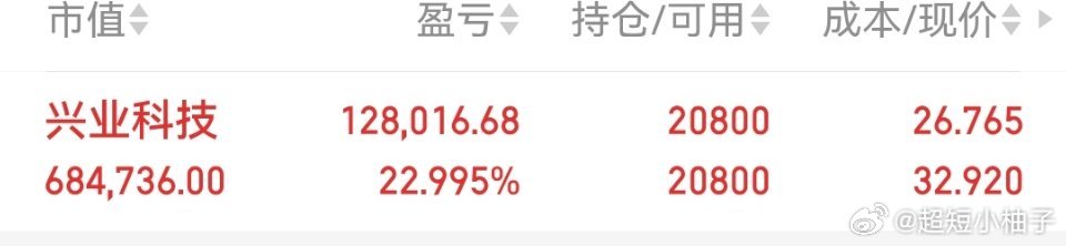 兴业科技强势冲高，坚定继续锁仓持有！ 