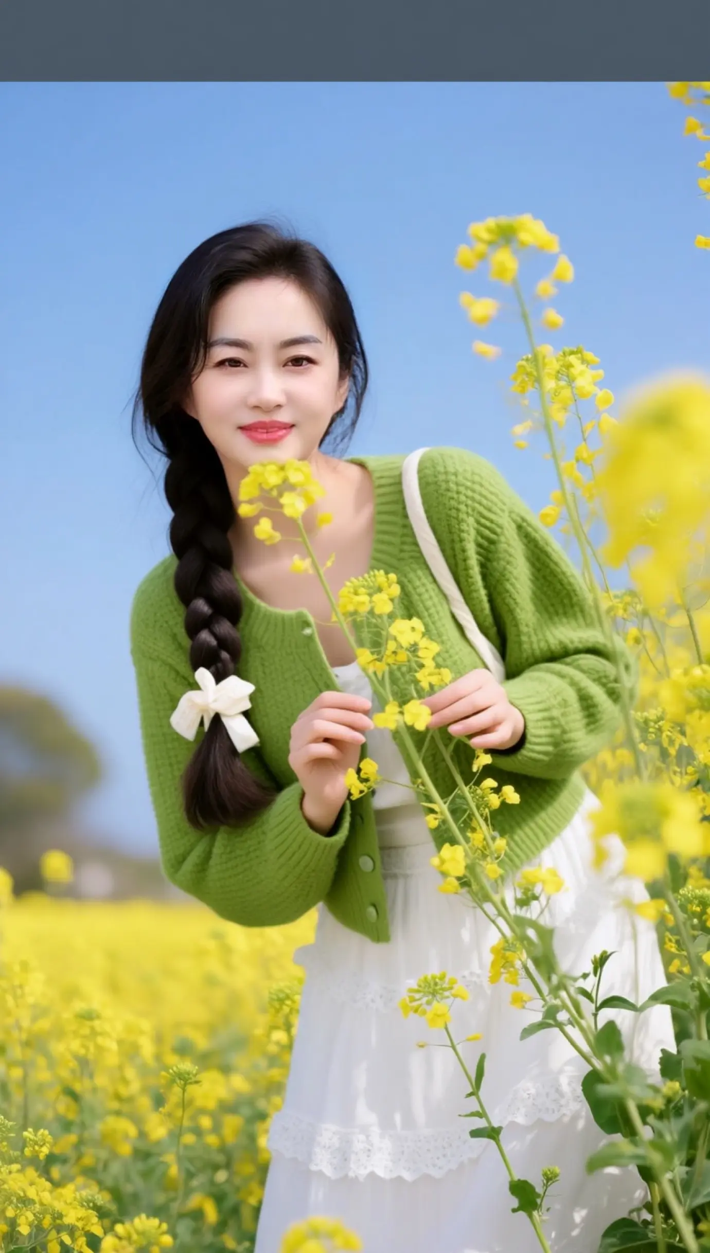 AI田园清新照 随变ai随便玩  油菜花拍照