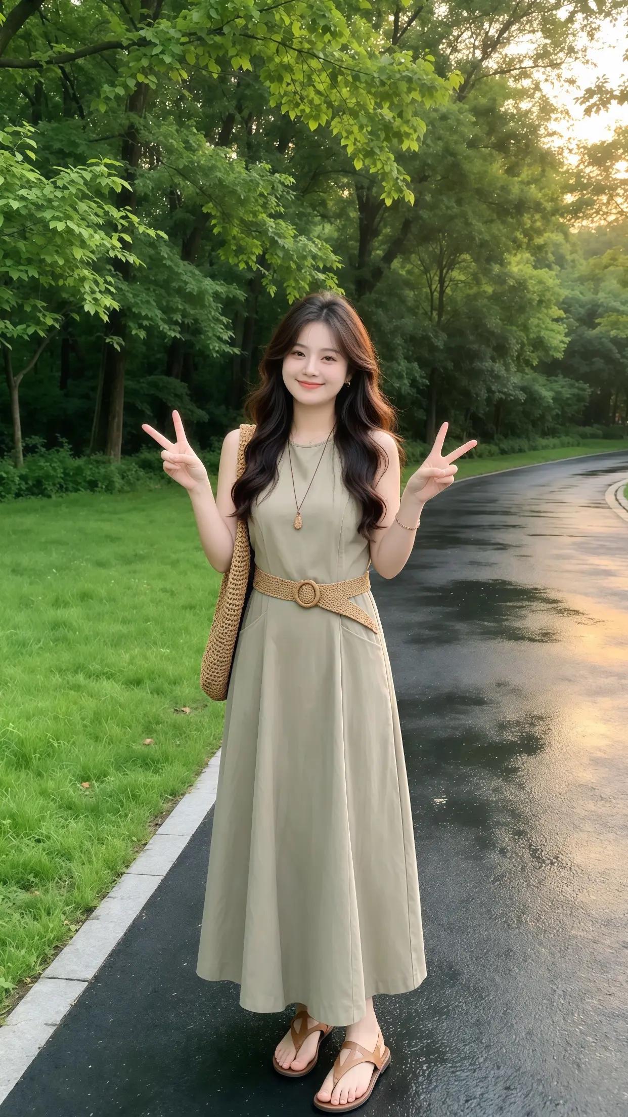 分享夏季韩系穿搭 女生不费力的夏季穿搭 户外长裙穿搭 户外仙女穿搭 穿搭没有公式