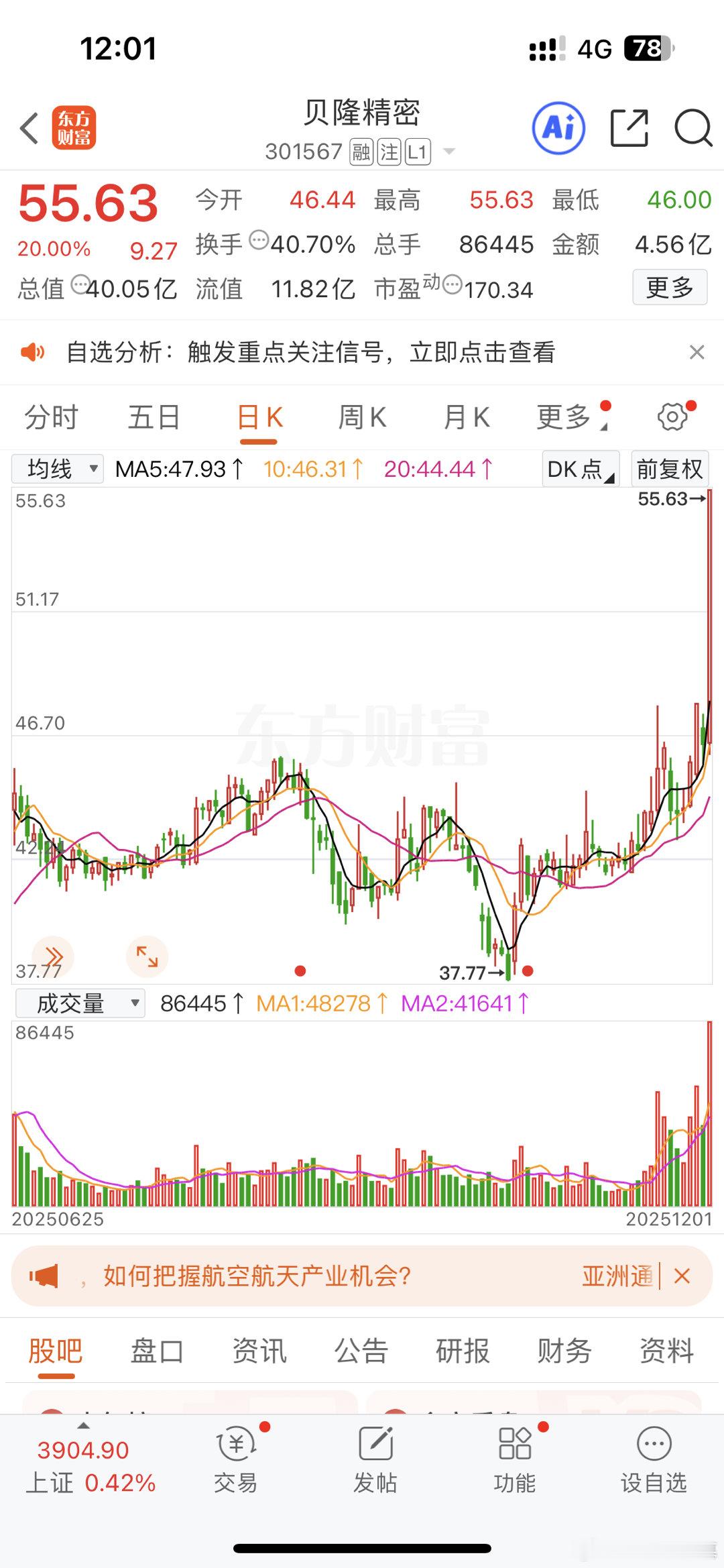 AI眼镜大爆发，普天科技是之前低位挖掘，贝隆精密是今早提示AI眼镜有溢价空间时进