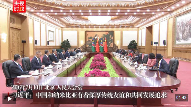 独家视频丨习近平:中国和纳米比亚有着深厚传统友谊和共同发展追求