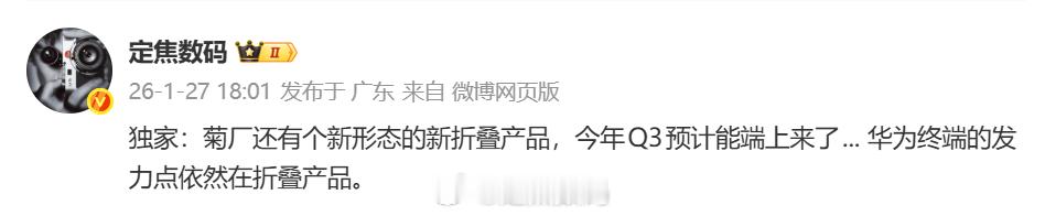 阔直板，先打个问号？反倒是有个准信，菊厂还有新形态产品，正在路上 