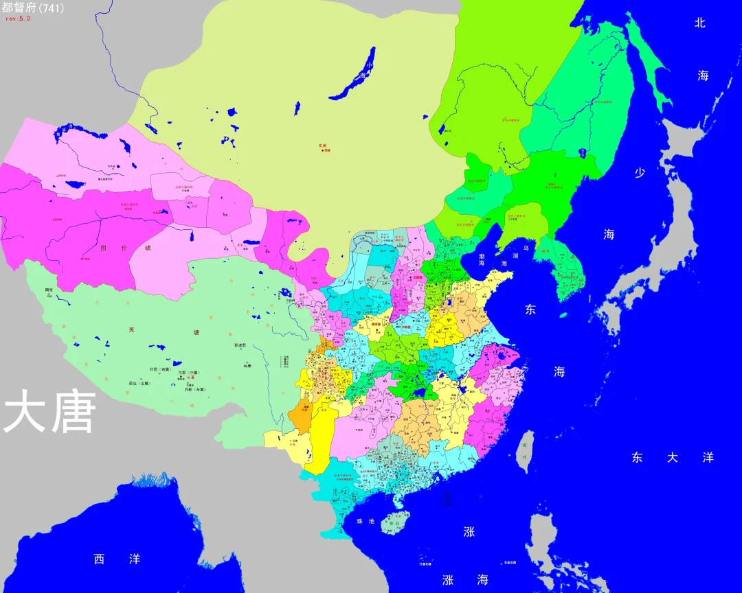 大唐的超高清全貌图，非常值得收藏的地图