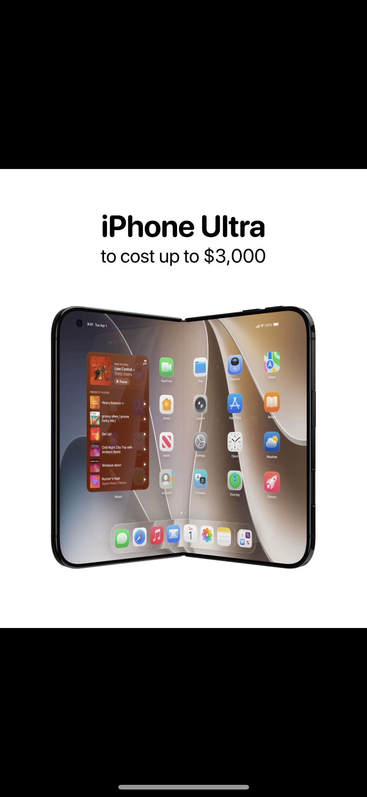 iPhoneUltra正面首次曝光正面大概应该就是这个样子了，听说折痕没有零折痕