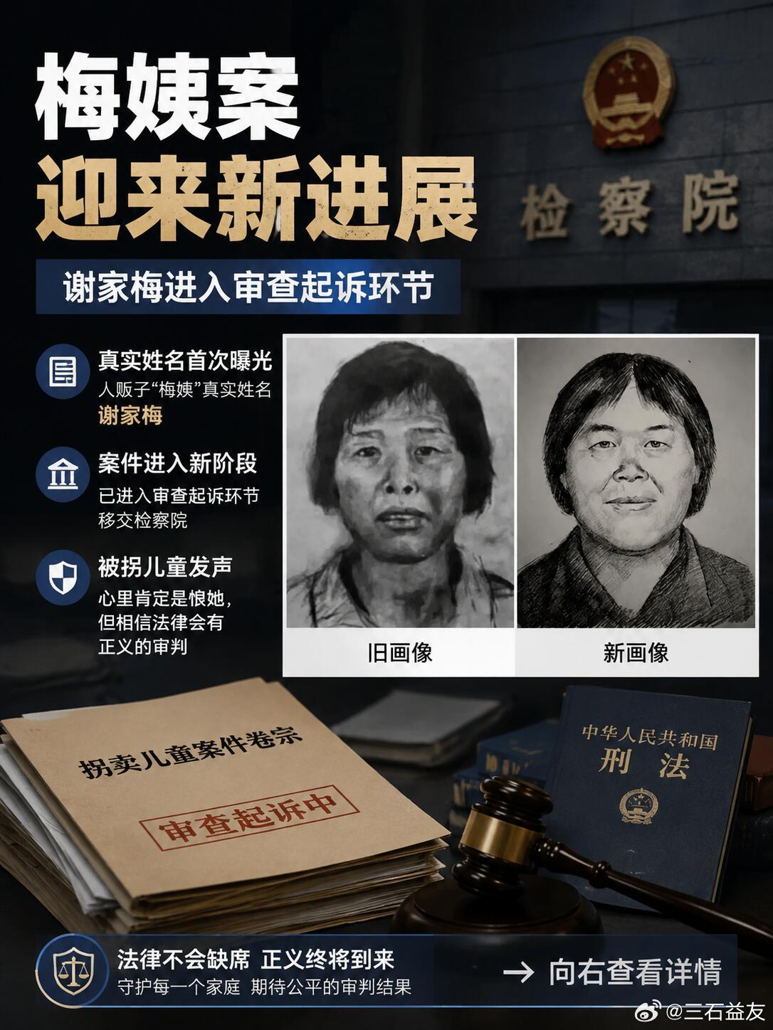 被梅姨拐卖者称已被养父母删除 终于知道“梅姨”真名了，谢家梅。这么多年，这个名字