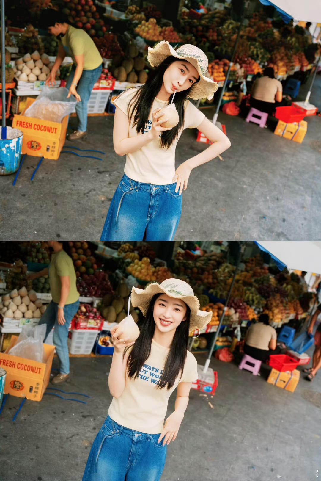 邓恩熙别逛街了来我心里逛逛 街巷里的每一个瞬间都好绝，邓恩熙的街头随拍满是生活感