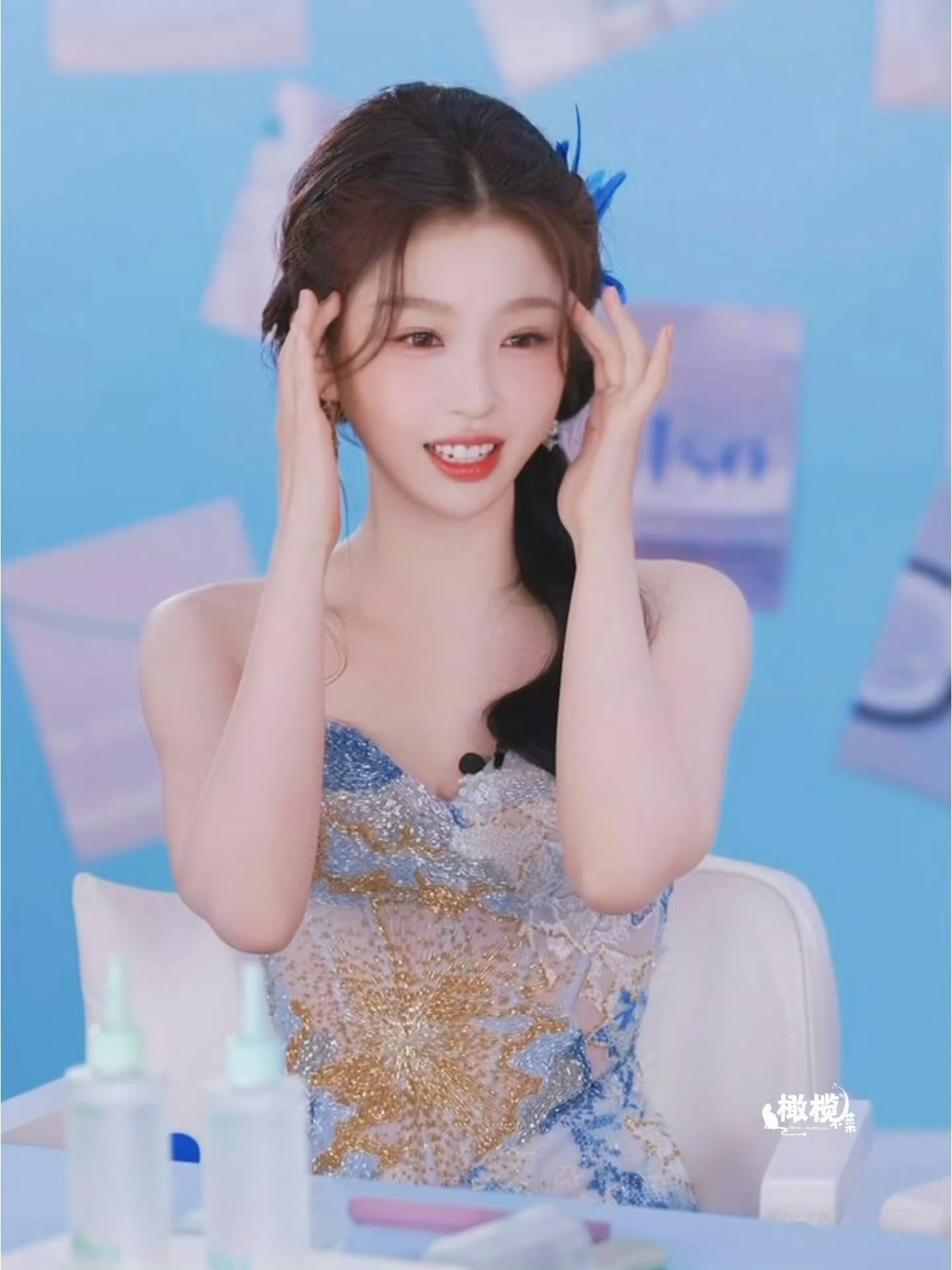 虞书欣今晚直播截图，好美萌 ​​​