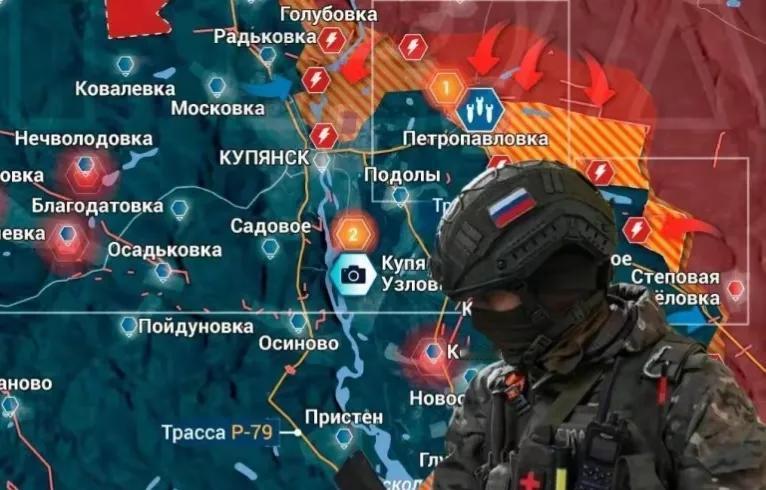 康斯坦丁诺夫卡方向的战斗已进入新阶段。
俄军持续在多条战线施压，目前从南、东、北