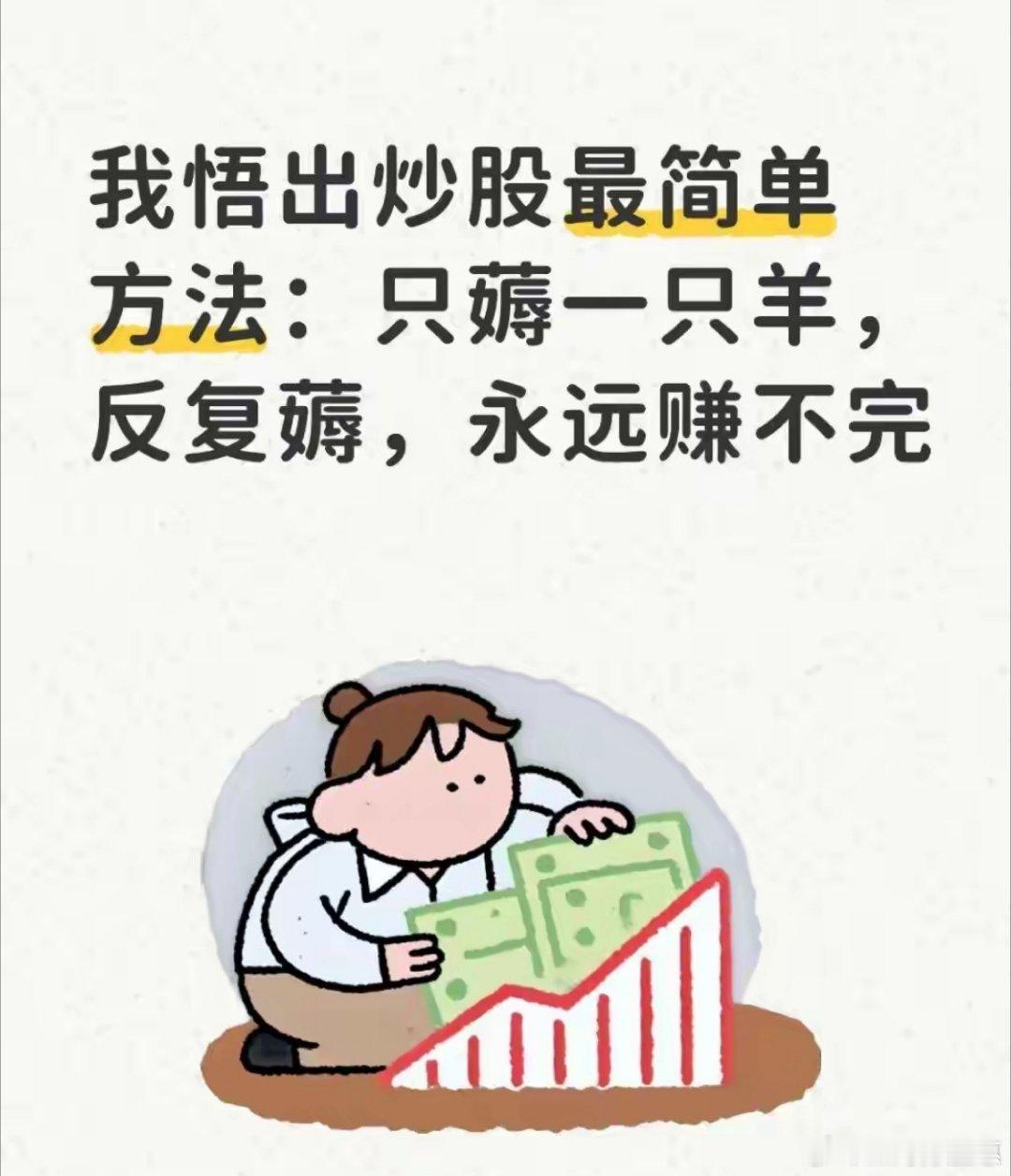 炒股极简方法：只薅一只羊，反复薅多数散户炒股都踩坑：手握多只股票，追涨杀跌、频繁
