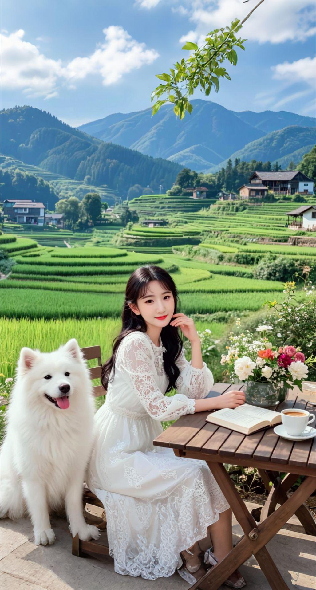 AI扩图 AI田园美照