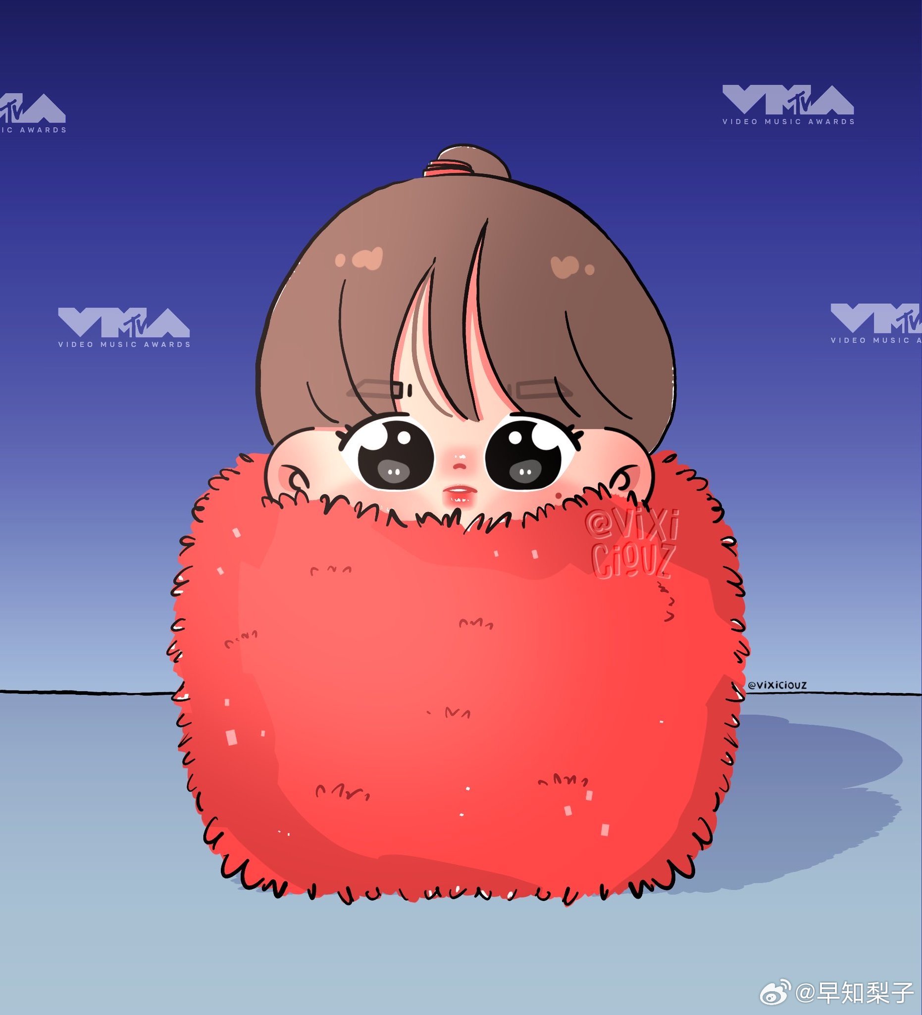 妈粉眼中的Lisa：毛茸茸的一团走上vma红毯 ​​​