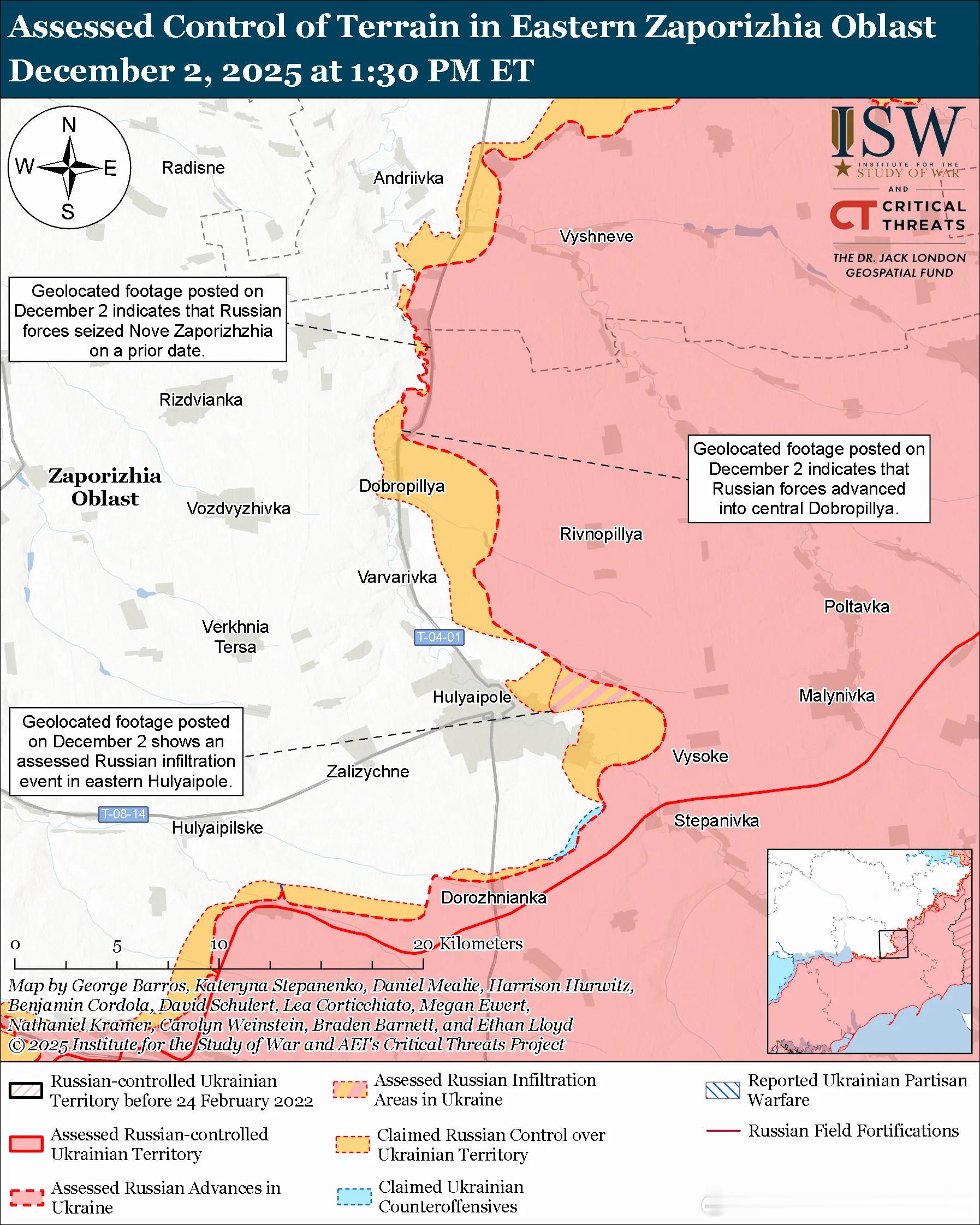 南方轴心俄军目标：守住前线阵地，确保后方免受乌克兰军队袭击，并推进至扎波罗热市的