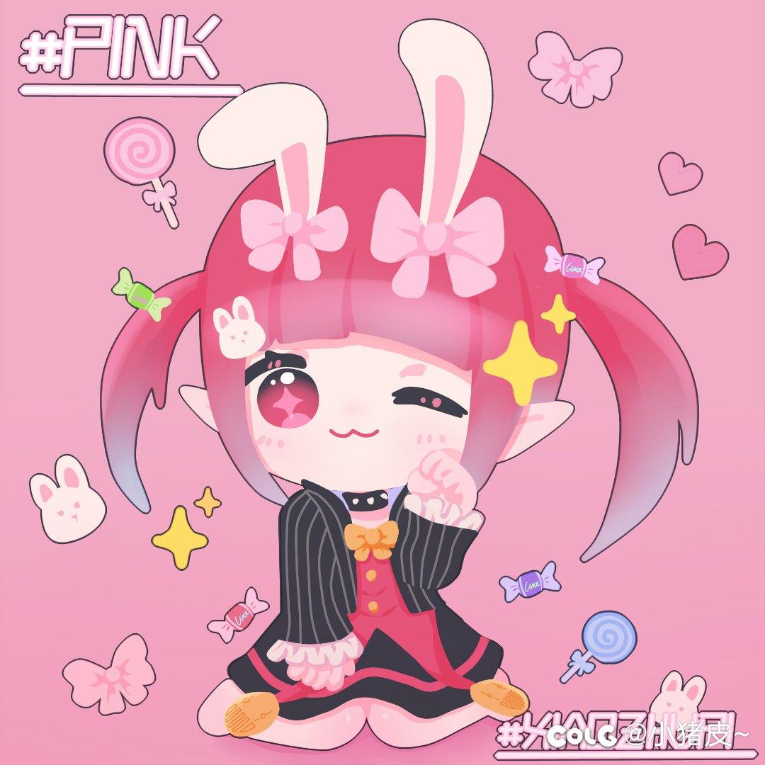 【DNF同人大赏：Q版头像】
画了组粉色多巴胺QQ人头像(〃'▽'〃)
（COLG画师：小猪皮~）