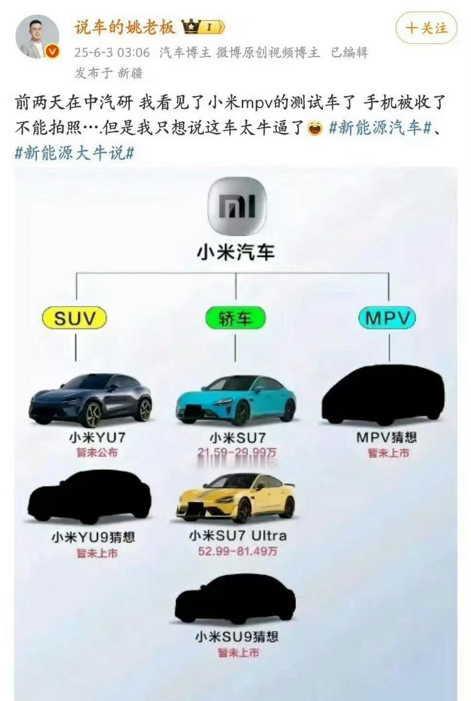 小米又要造车了，黑子们忙的过来吗？[允悲][允悲] ​​​