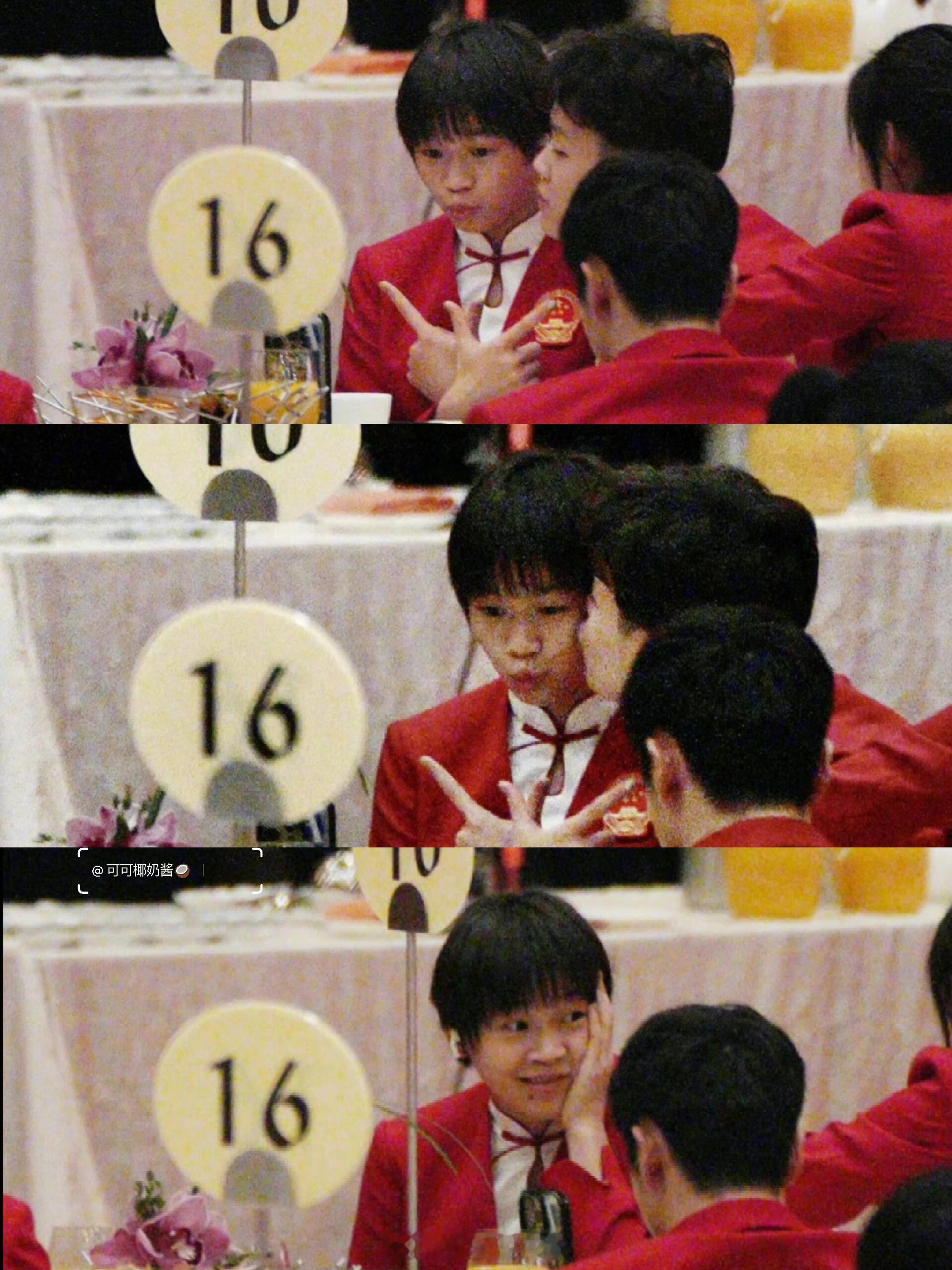 #陈艺文亲了全红婵脸颊# 被可爱可爱的不要的#全红婵被陈艺文亲脸颊的反应# ​​