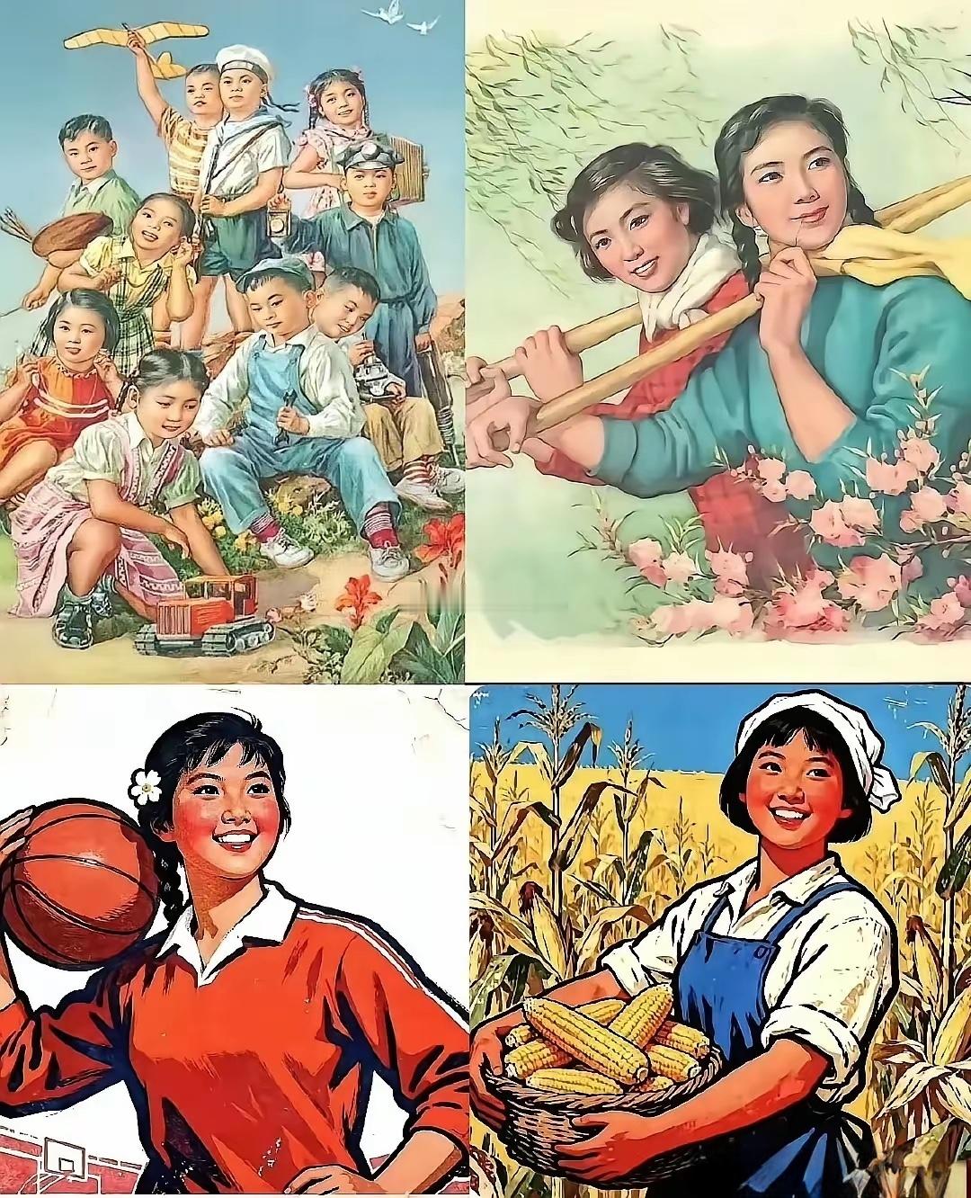 看看以前画的画，再看看现在的画的。 