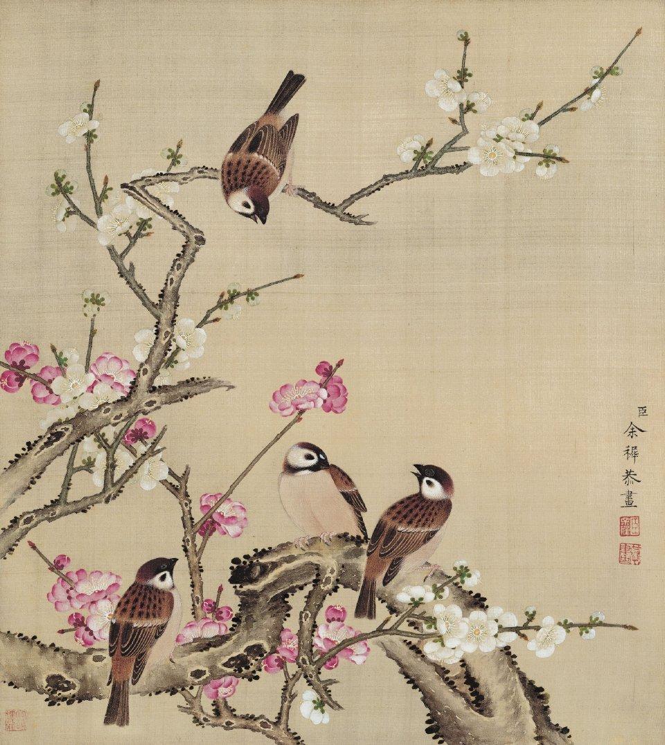 【清艳无尘｜余稚花鸟图册，藏尽清宫四季温柔】 ​
穿越百年岁月，清宫笔墨依旧温润