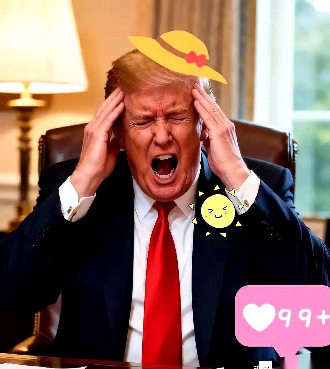 十几秒，一层粉，盖住手背上的淤青。
特朗普亲口说的，因为每天都在吃大剂量的阿司匹