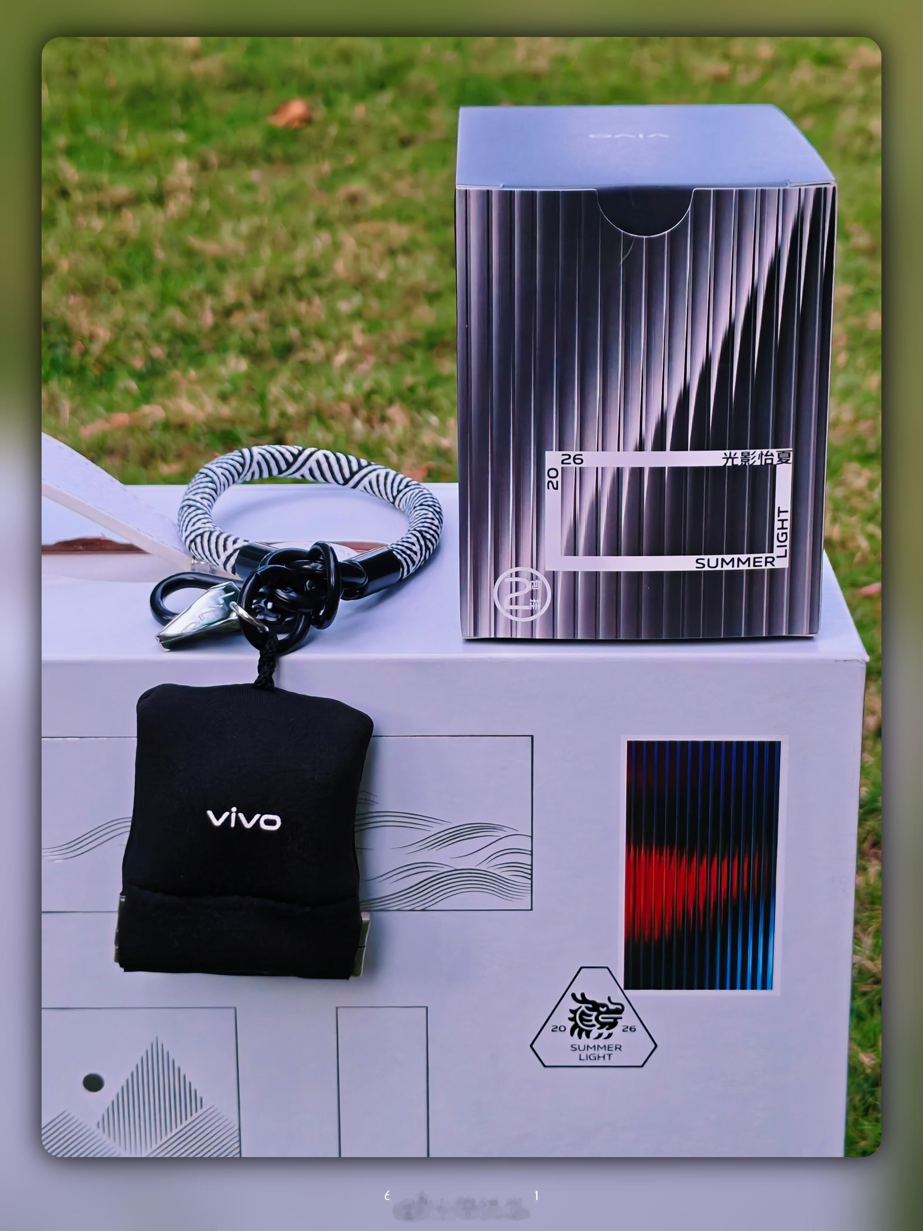 收到了vivo的端午节礼盒 礼盒里面是一套摄影套装有一盏或泊联名复古补光灯，摄影