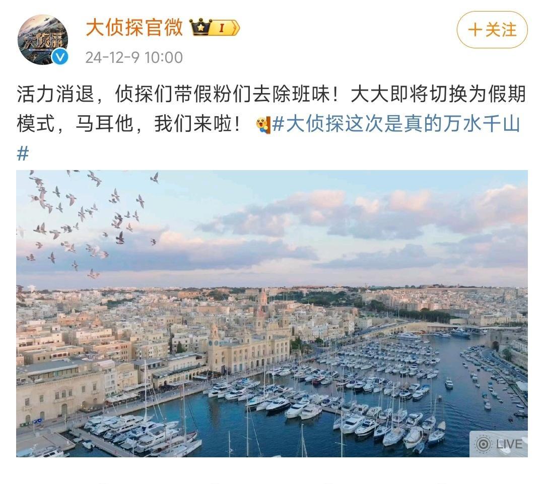 官博动了，《名侦探的假期》快来了，应该是定档12.18下周三，以后每周三播出，快