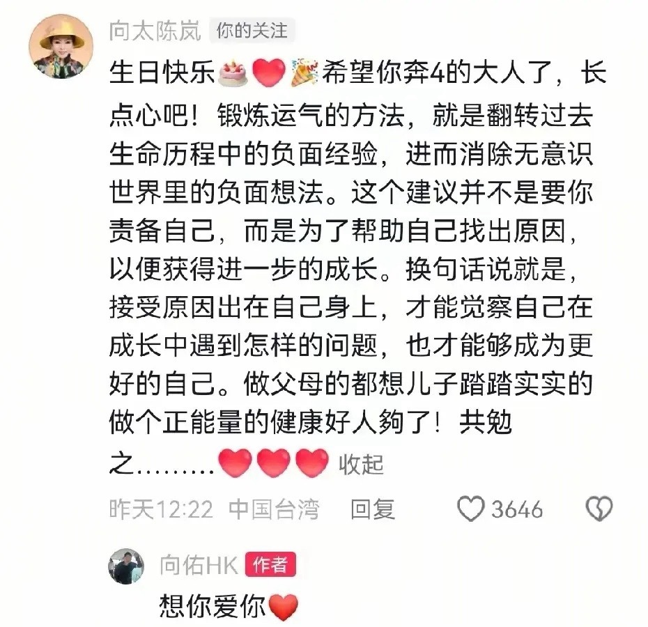 向太和向佑和解归功于向佐人心皆有柔软之处，父母的严厉藏着期盼，孩子的倔强藏着渴求