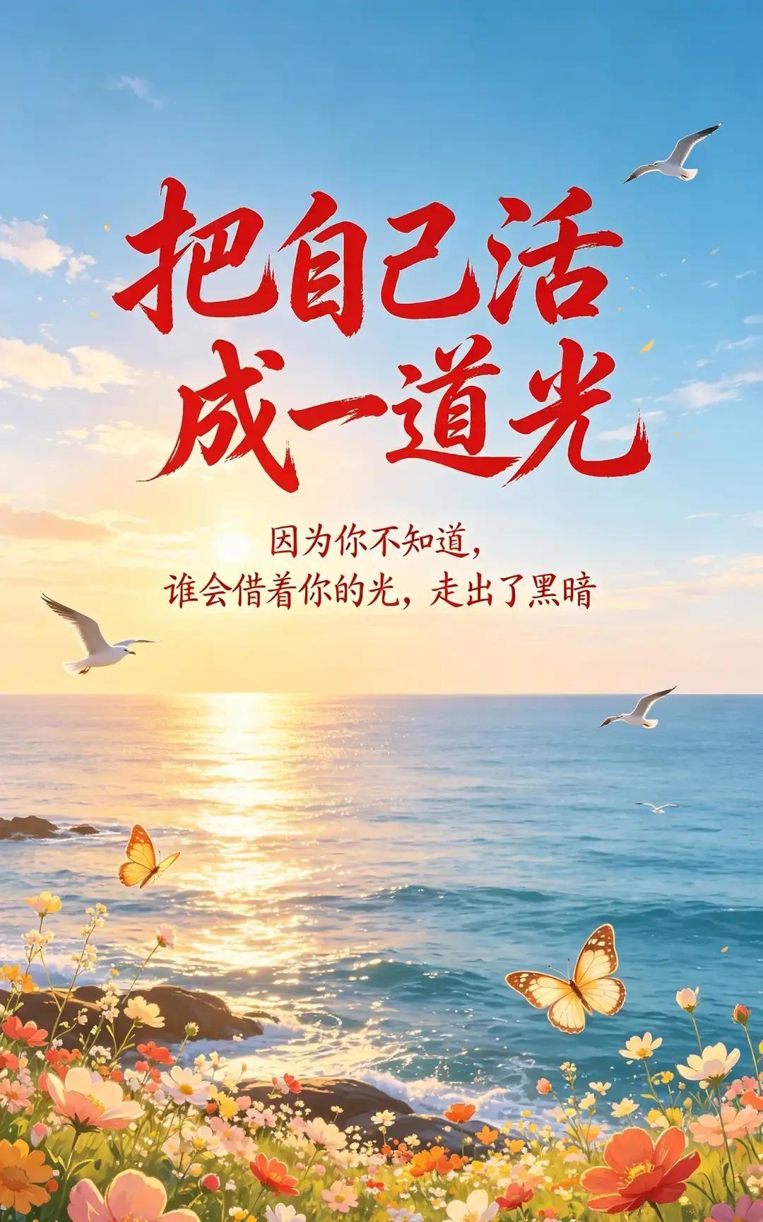 人生最好的样子，就是把自己活成一束能照亮别人的光。

有时候我们根本不知道，自己