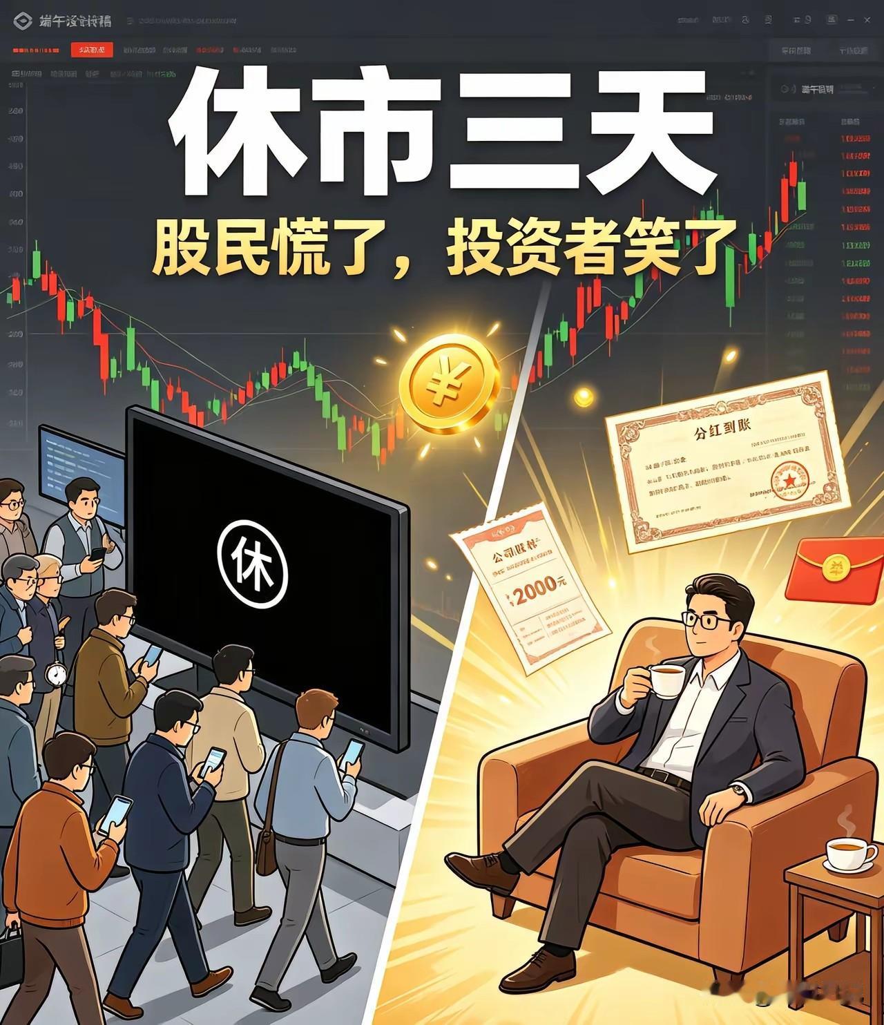 端午休市这三天，让很多人原形毕露了。

老张炒股二十年，技术分析能倒背如流，家里