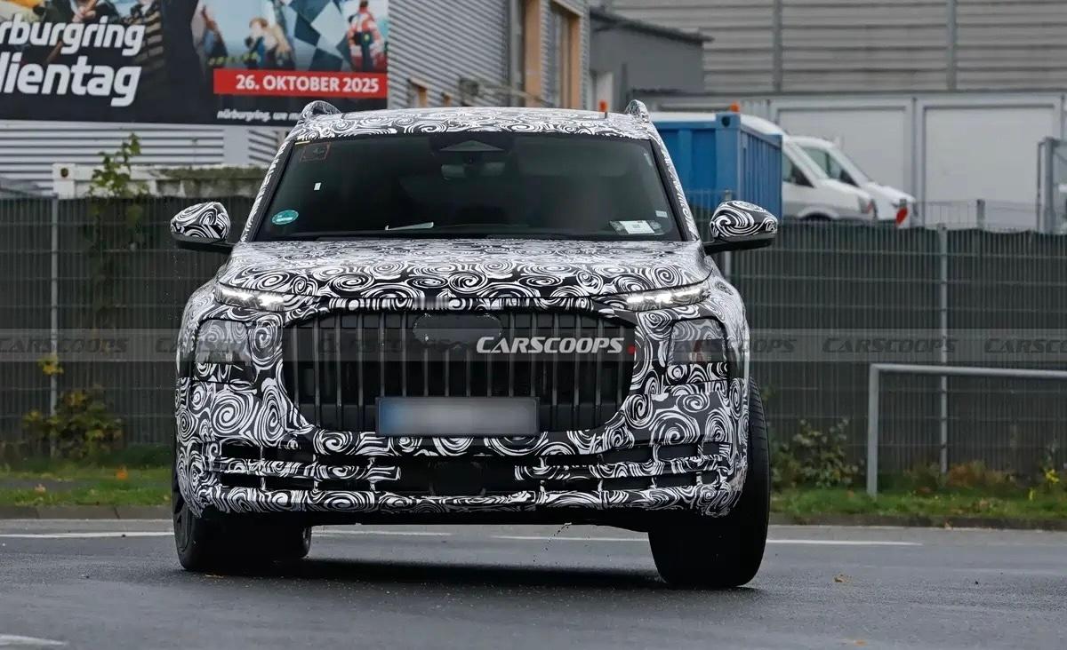 奥迪Q9霍希版谍照曝光 全新旗舰级SUV 搭V8发动机 将于2026年亮相！将对