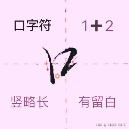 学绝招写好字:行书控笔，运用1+2写好口字符，珍藏版！
口字符行楷书写技巧:
1