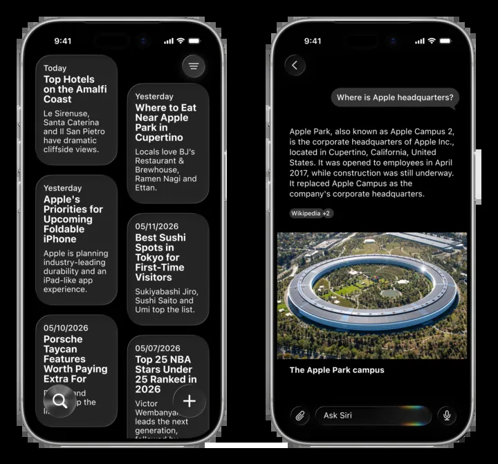 iOS27 渲染图曝光 重磅消息！古尔曼全球首爆 iOS 27 渲染图细节。包括