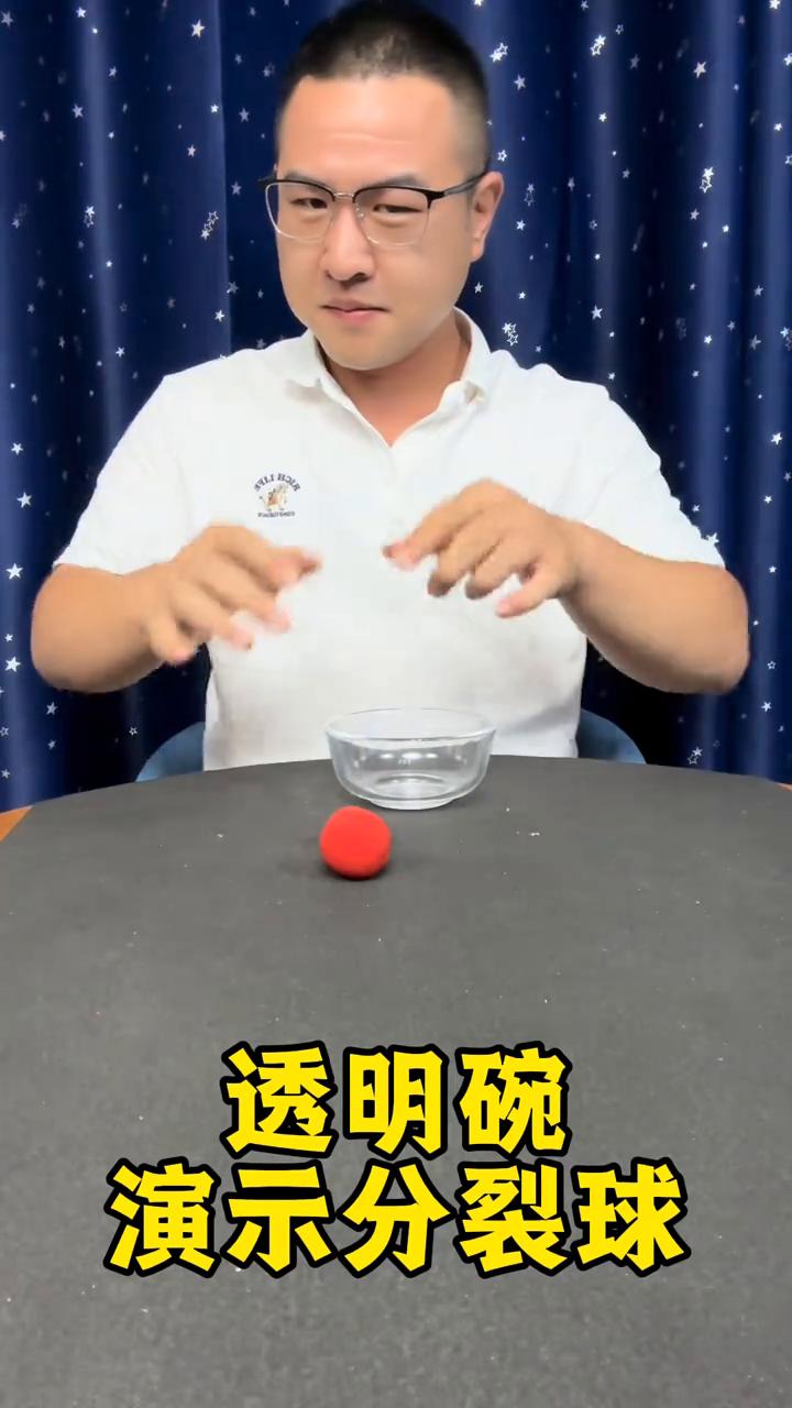 透明碗演示分裂球。