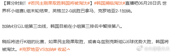 每天摸鱼打卡早上好！今天看到韩国濒临淘汰这个说法，我就在想啊，韩国队全体成员，以