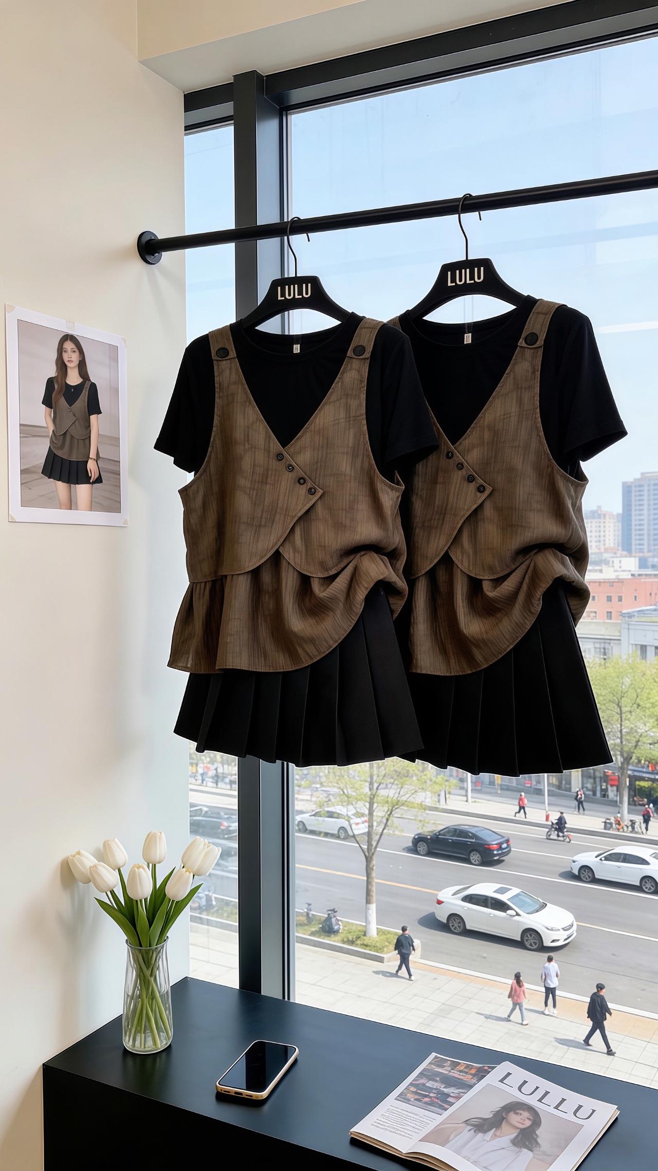 洋气t恤 假两件t恤 洋气减龄