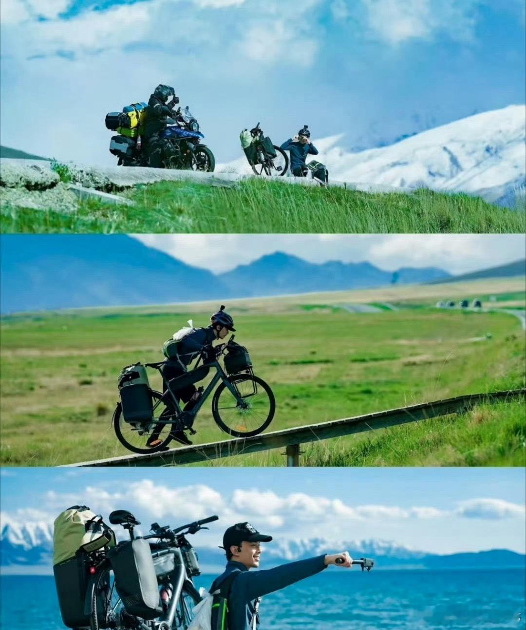 和吴磊一骑保护地球吴磊以骑行践行低碳，号召大家少开一天车、多骑一次车，用绿色出行