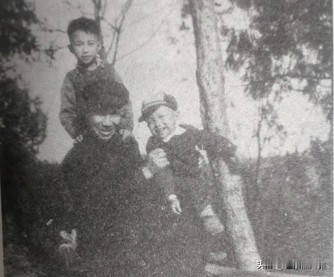 1949年秋，栗裕在南京与长子栗戎生，次子栗寒生合影(鞠开摄)。此时，渡江战役已