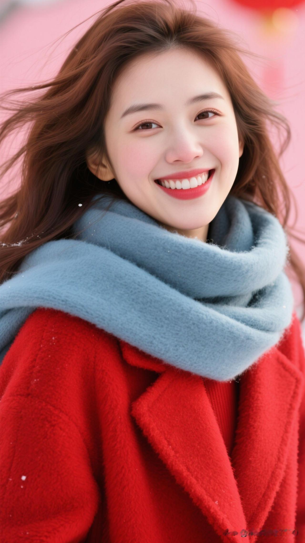 ✨ 把玫红的热烈、雾蓝的温柔织进穿搭，笑意漫开时，连空气都成了浪漫的形状。