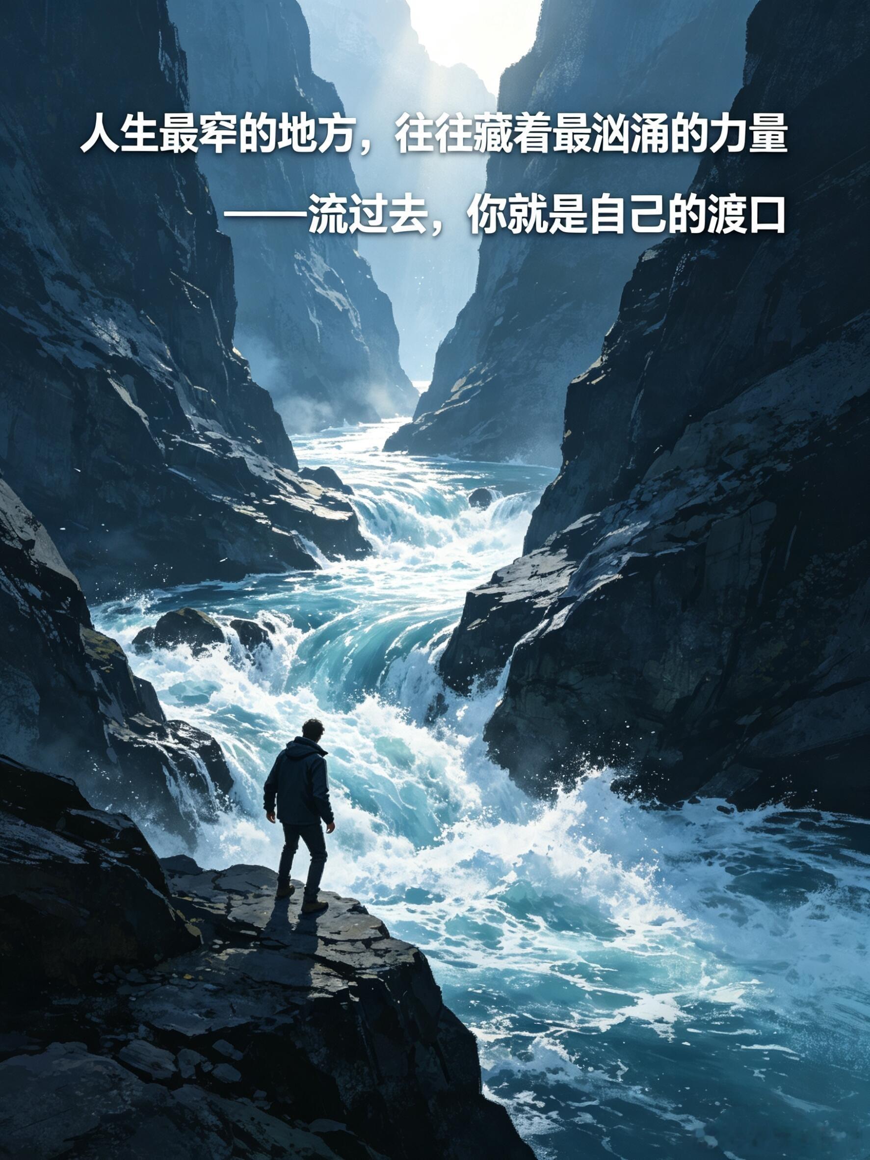 能扛事儿，才是你最了不起的才华人生就像条河，有时候河身狭窄，夹在两岸之间，河水奔
