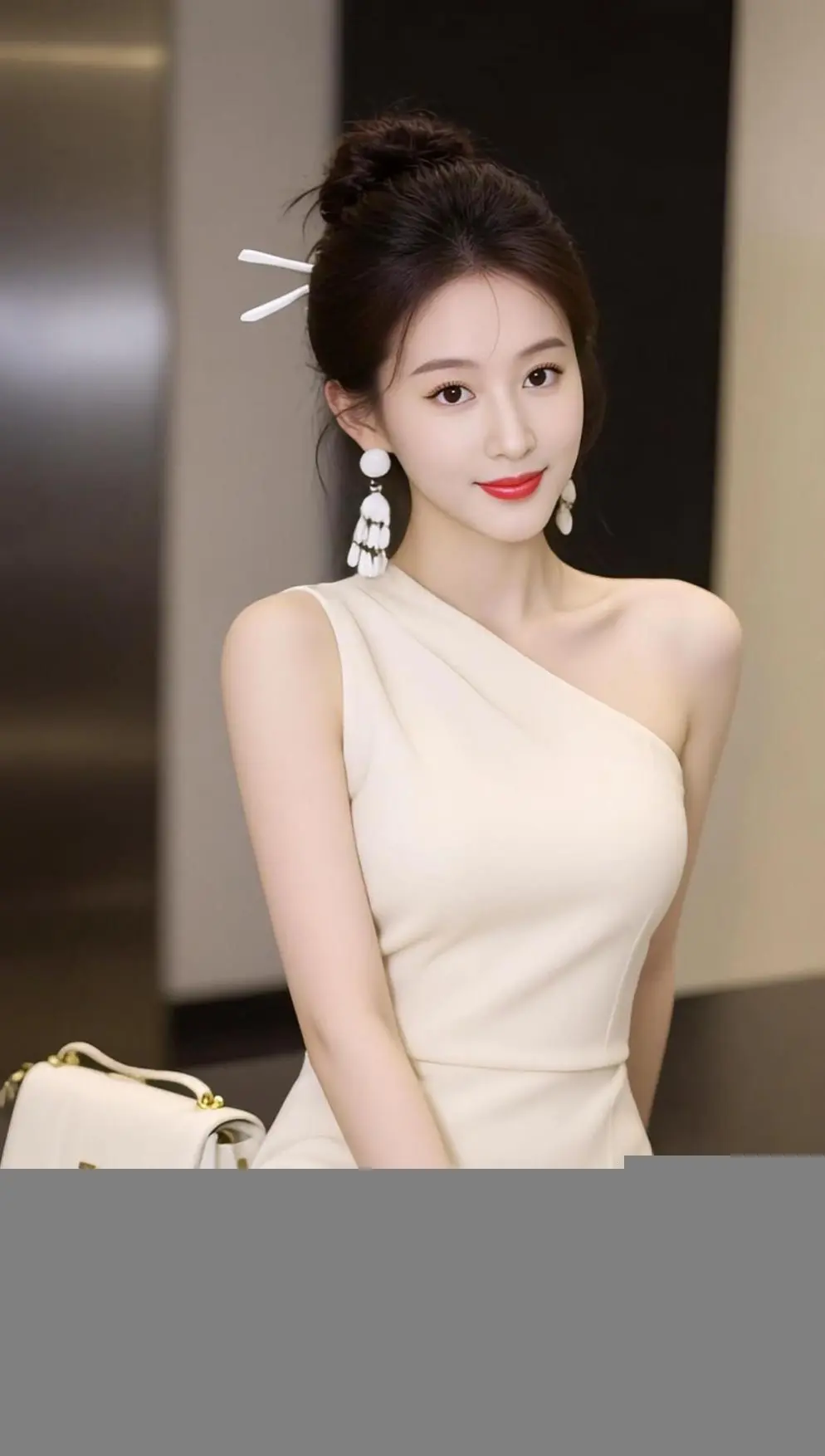 AI单肩优雅照 ai创作