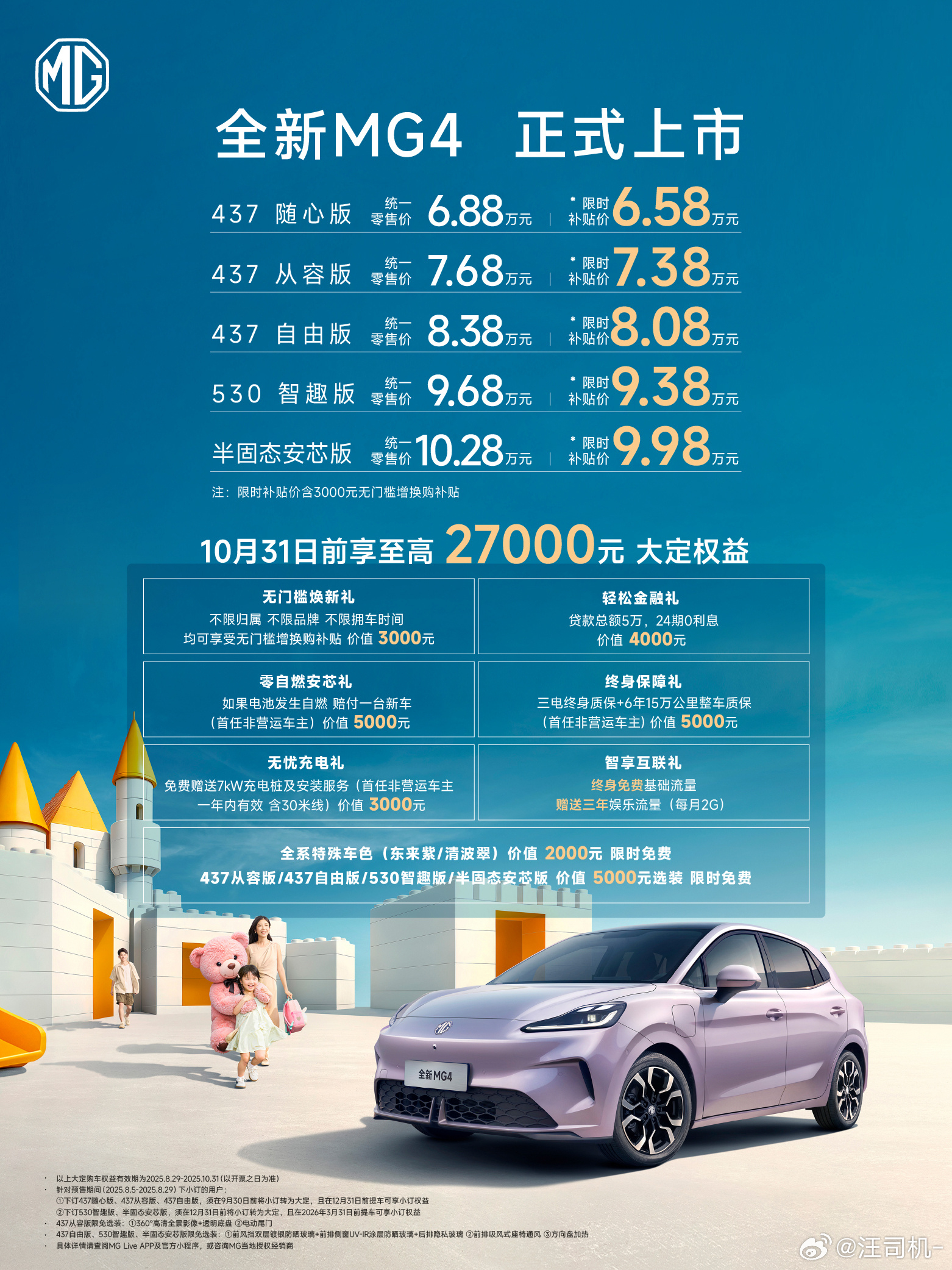 名爵MG4的造型，我也非常喜欢。这个价格，如果我把我的老MG7送去报废拿国补，再