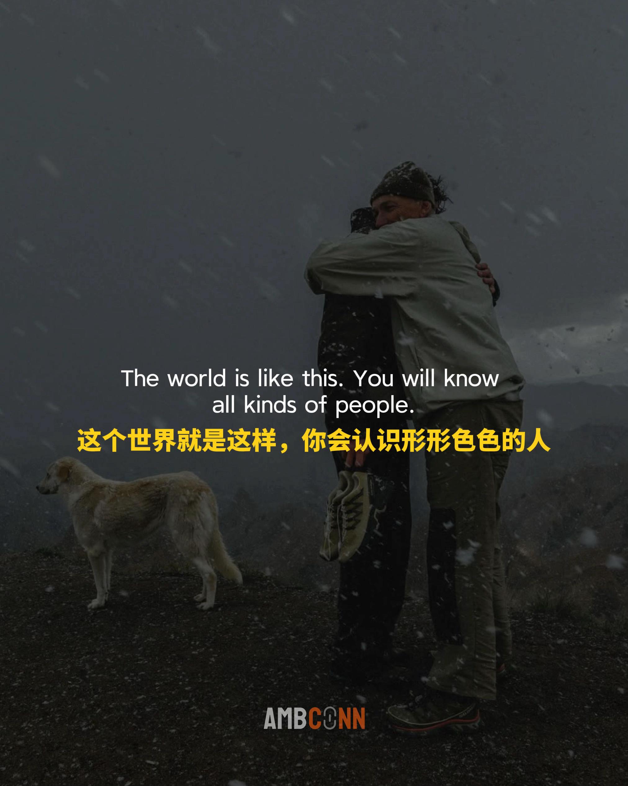 这个世界就是这样，你会认识形形色色的人，遇到无法理解的恶意，偶尔会感到...