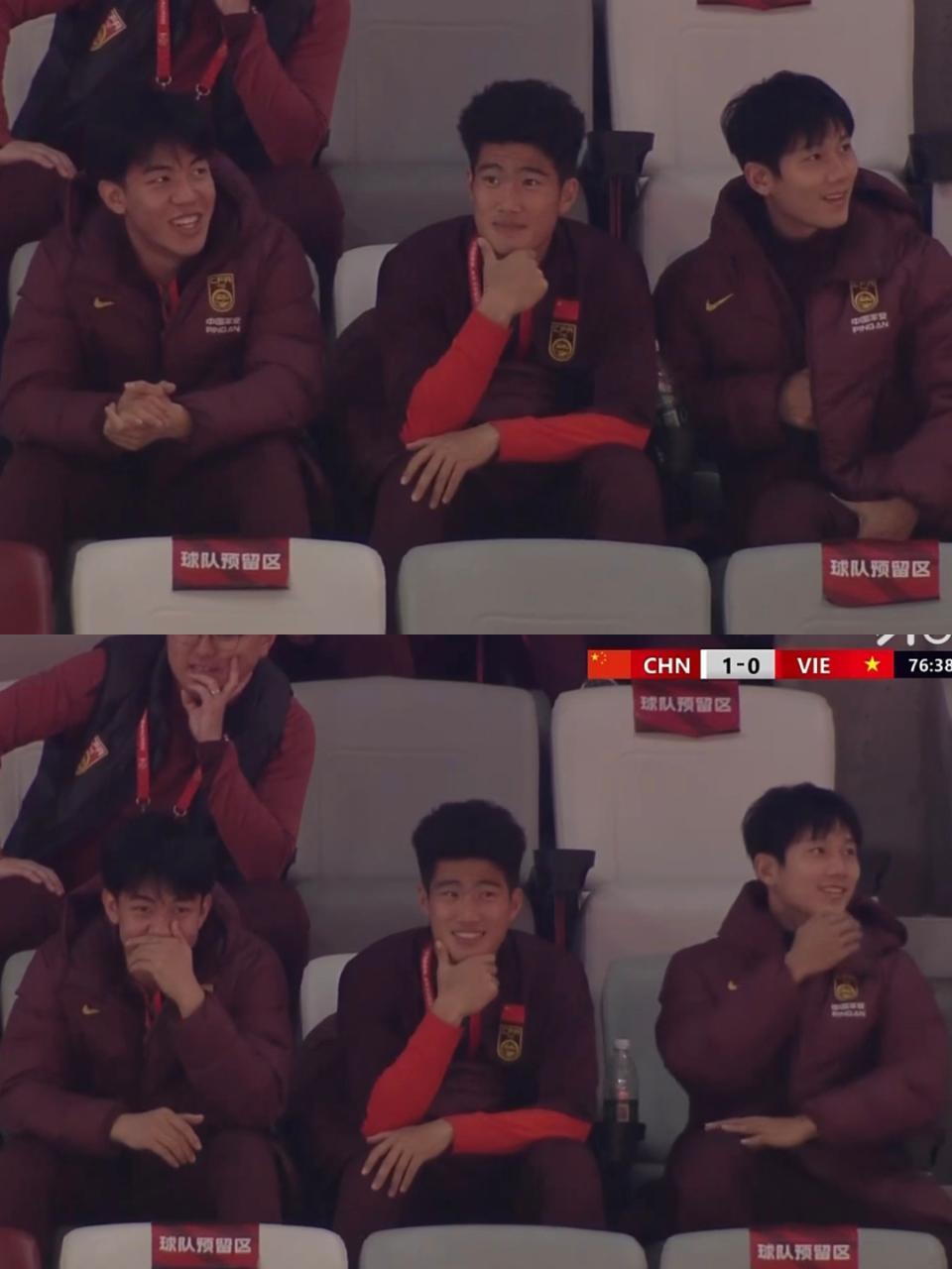 看台上的可爱三小只