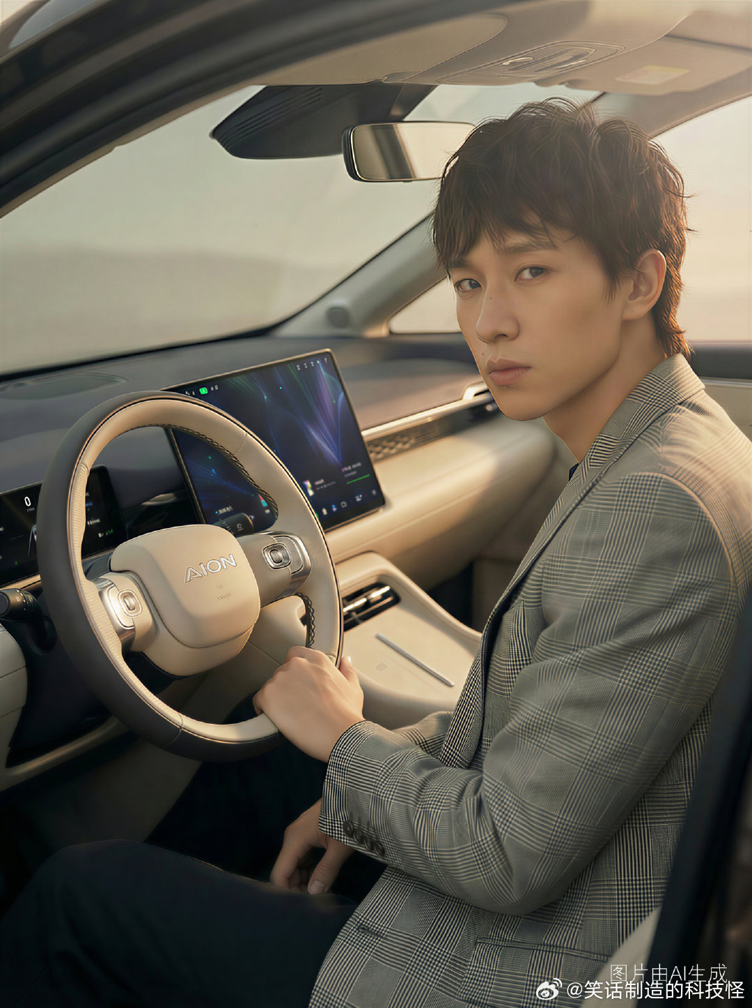AI成为画笔，描绘着冠军的精准与座驾的精致相遇✨，每一处内饰细节都藏着对品质的极