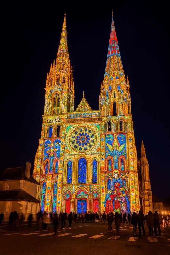 法国 沙特尔大教堂Chartres cathedral in France du
