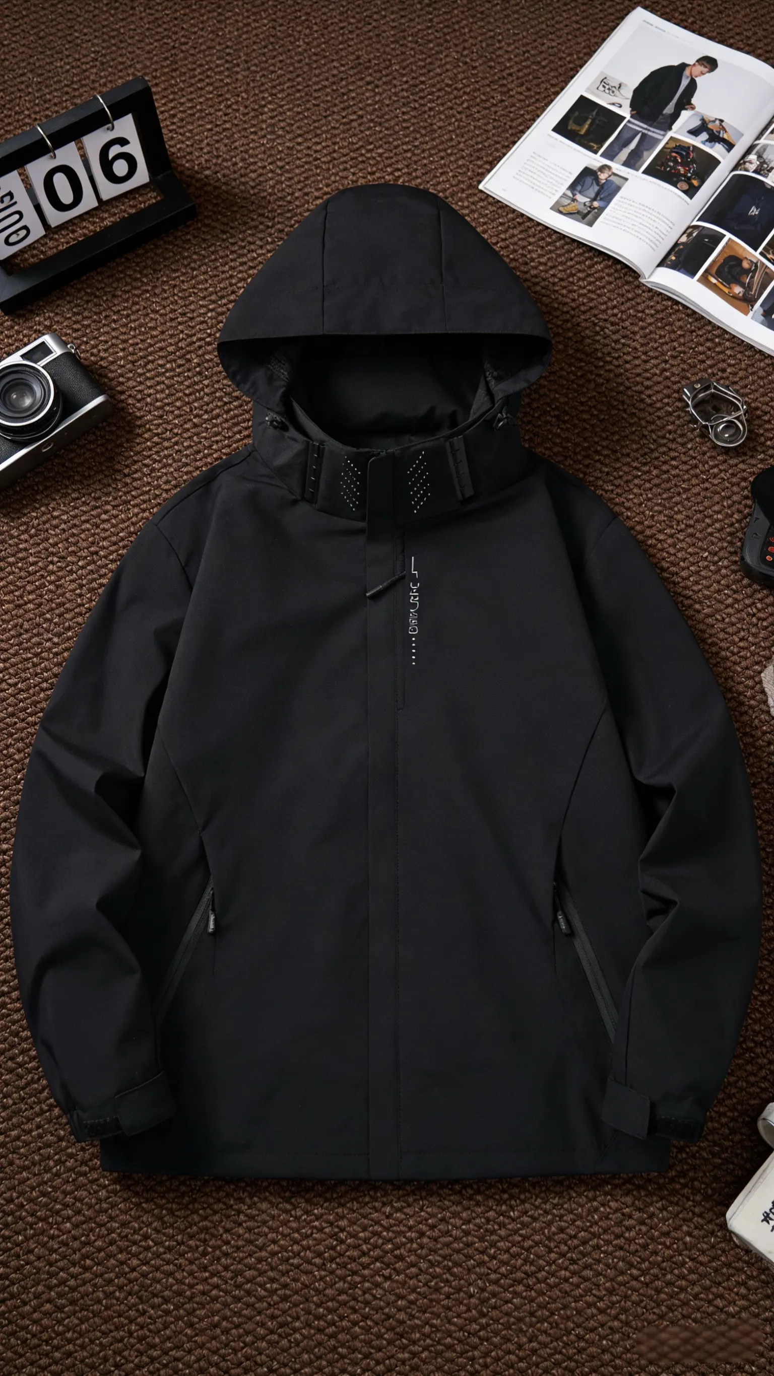 犀牛威盾 户外冲锋衣夹克防风防水男女同款可拆卸外套6266-PP